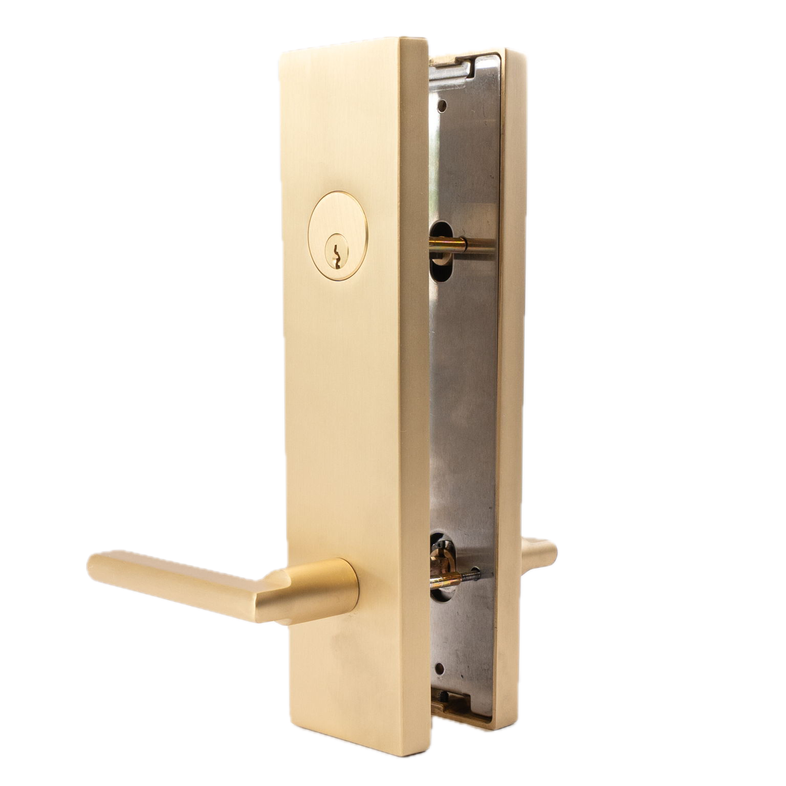 Brushed Brass Hardware, with lock