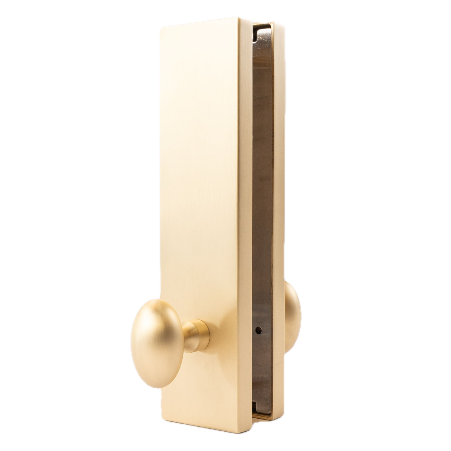 Brushed Brass with Oval Knob