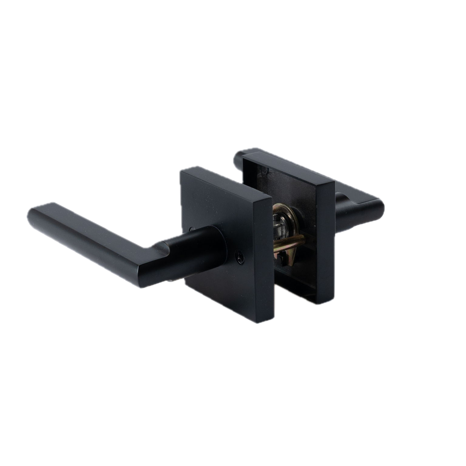 Matte Black Stellar Standard Lever Hardware, Rosette