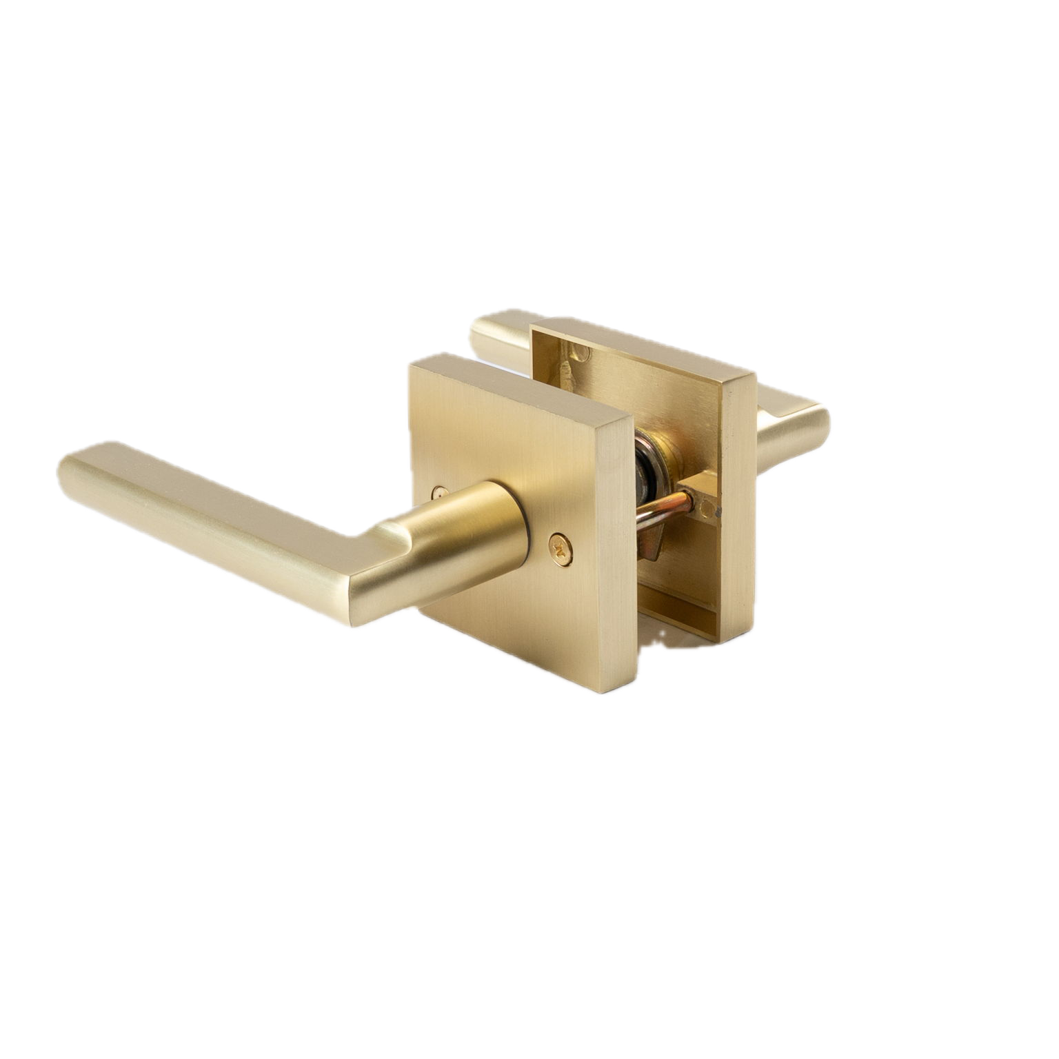 Matte Brass, Stellar Standard Lever Hardware, Rosette