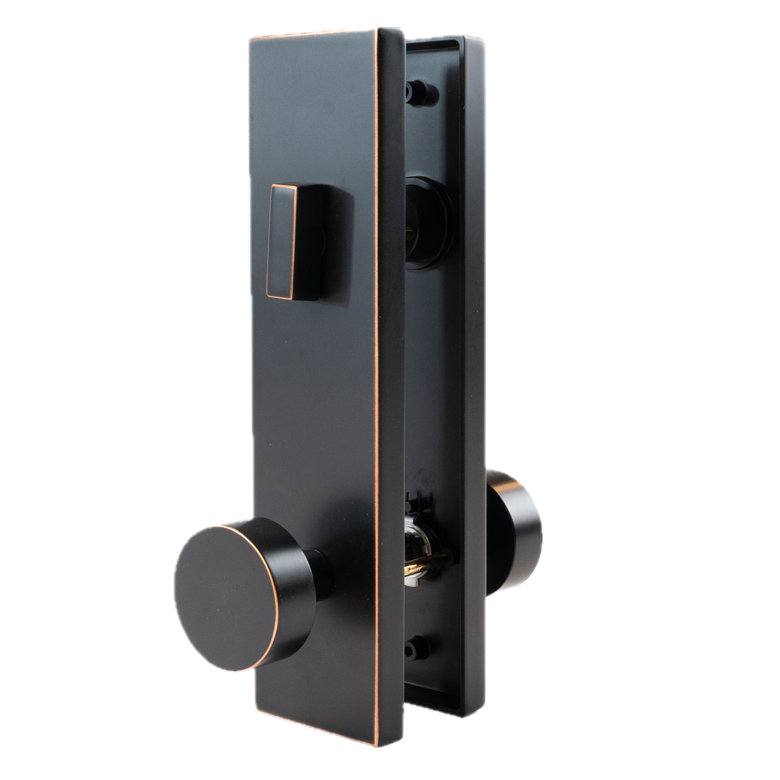 Aged Bronze Hardware with Round Knob and Lock